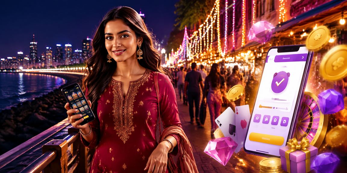 User enjoying mobile betting at Mumbai Marine Drive